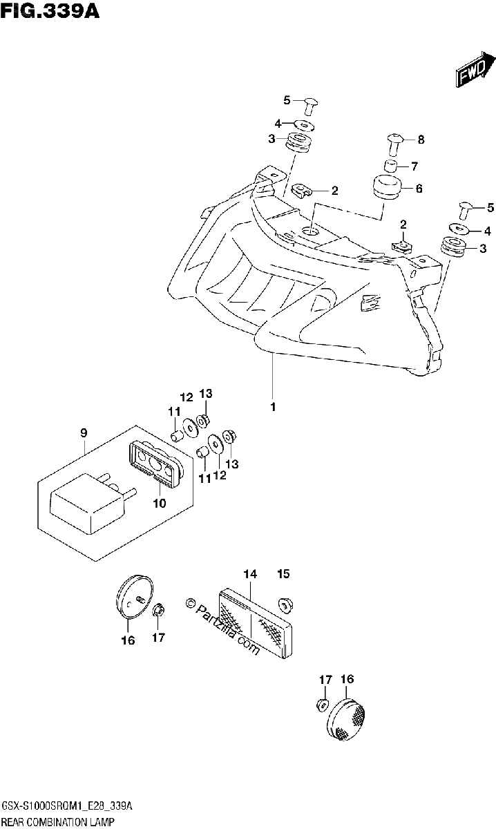 Diagrama de REAR COMBINATION LAMP