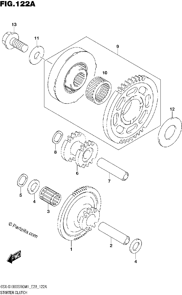 Diagrama de STARTER CLUTCH
