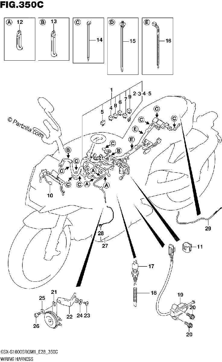 Diagrama de WIRING HARNESS E33