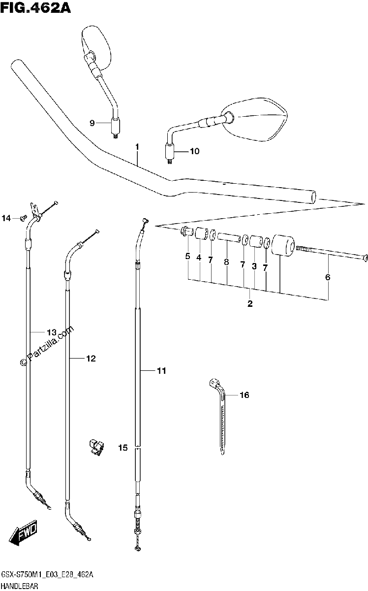 Diagrama de HANDLEBAR