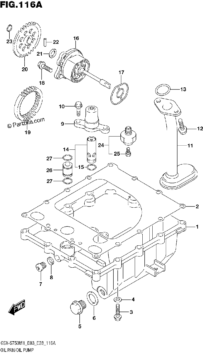 Diagrama de OIL PAN OIL PUMP
