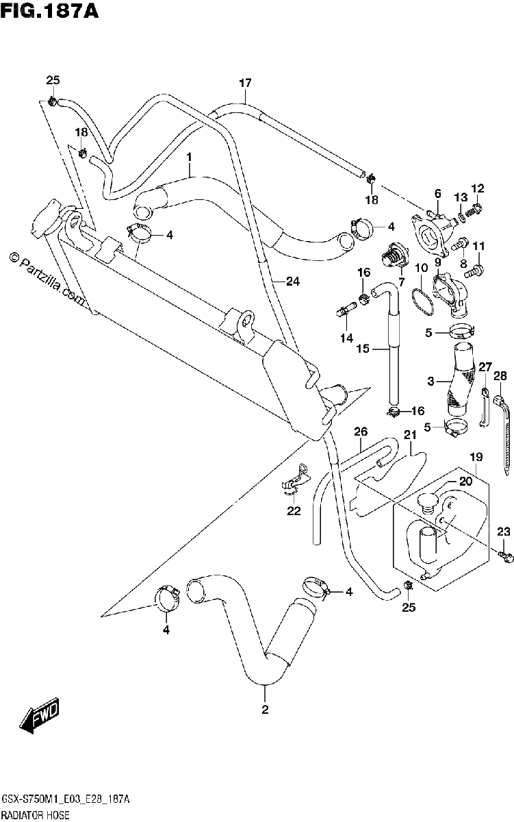 Diagrama de RADIATOR HOSE