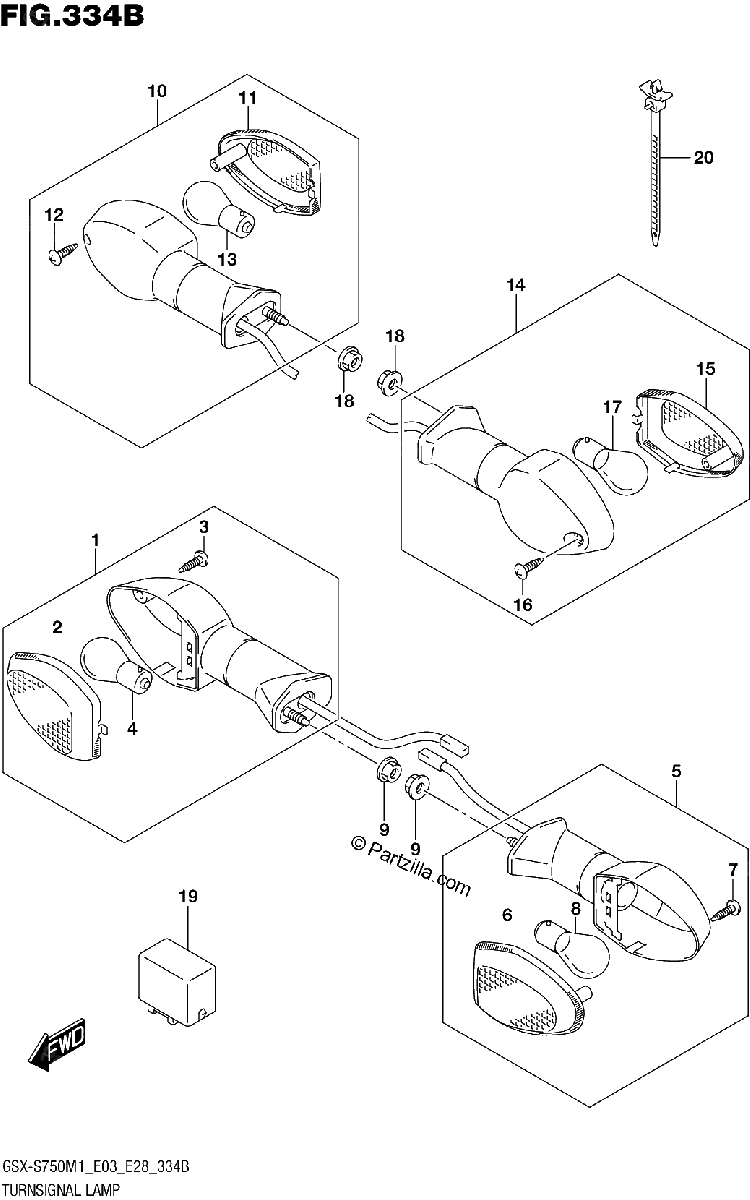 Diagrama de TURNSIGNAL LAMP