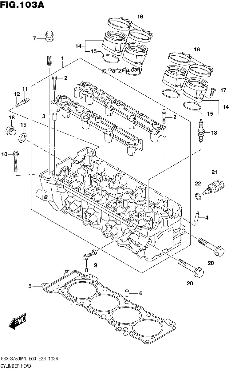 Diagrama de CYLINDER HEAD