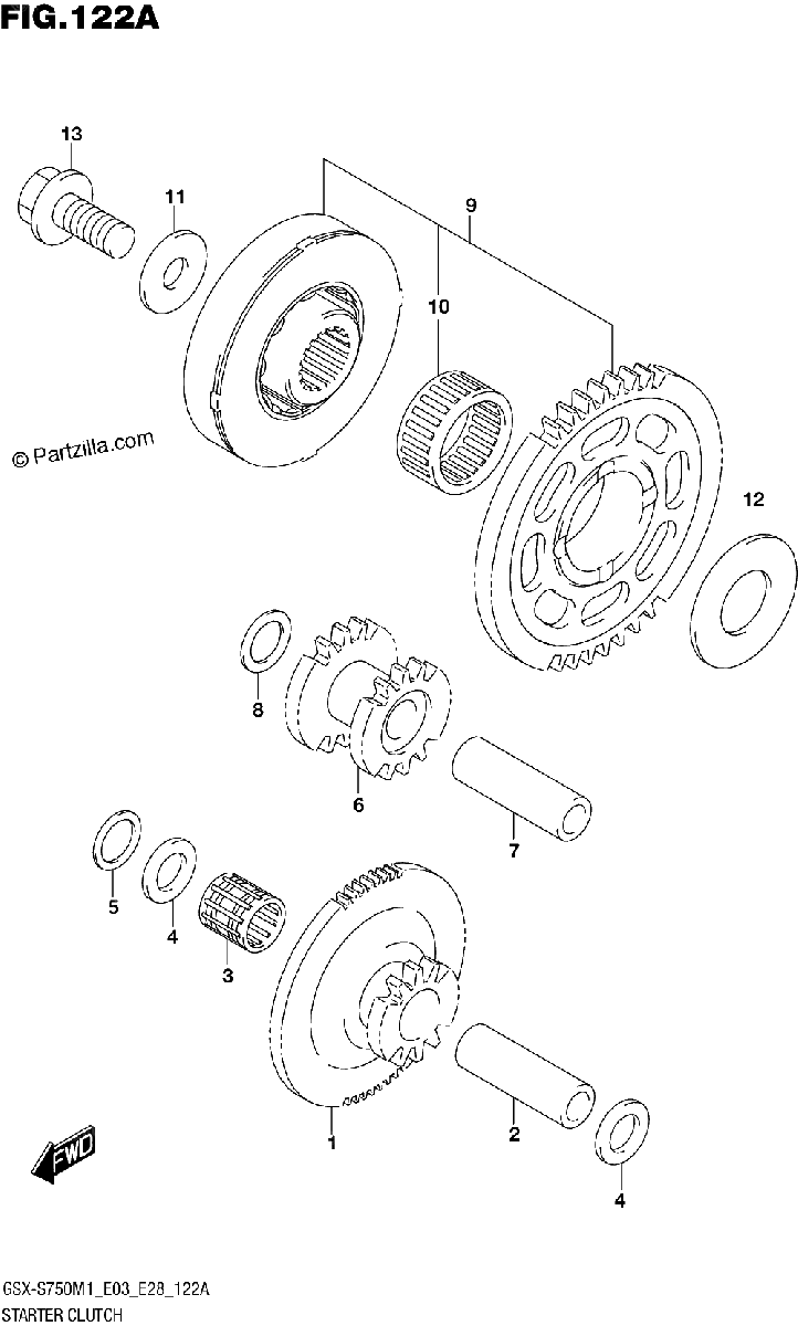 Diagrama de STARTER CLUTCH