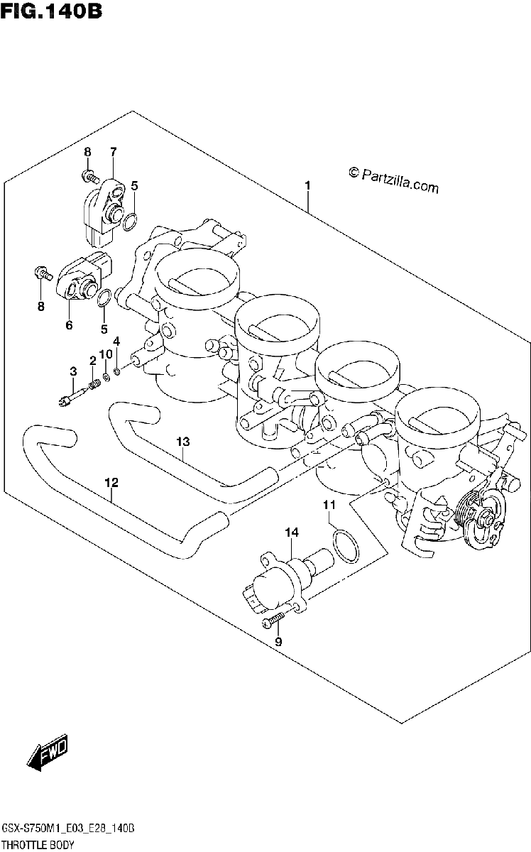 Diagrama de THROTTLE BODY E33