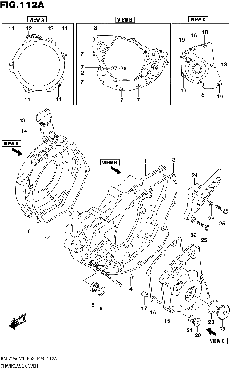 Diagrama de CRANKCASE COVER