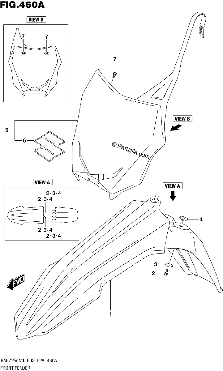 Diagrama de FRONT FENDER