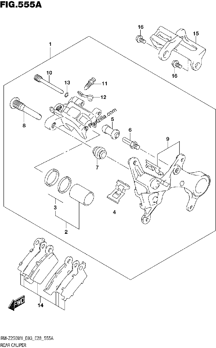 Diagrama de REAR CALIPER