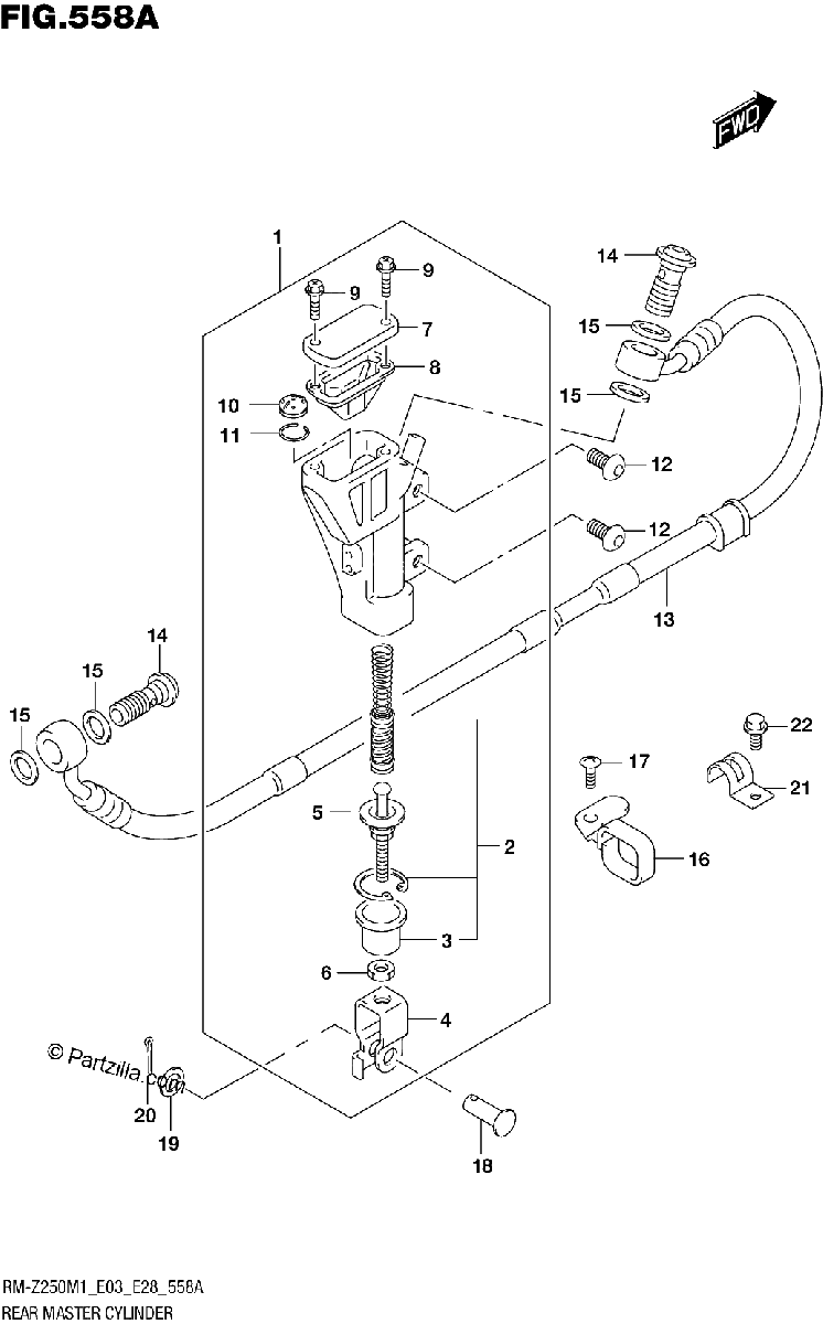 Diagrama de REAR MASTER CYLINDER