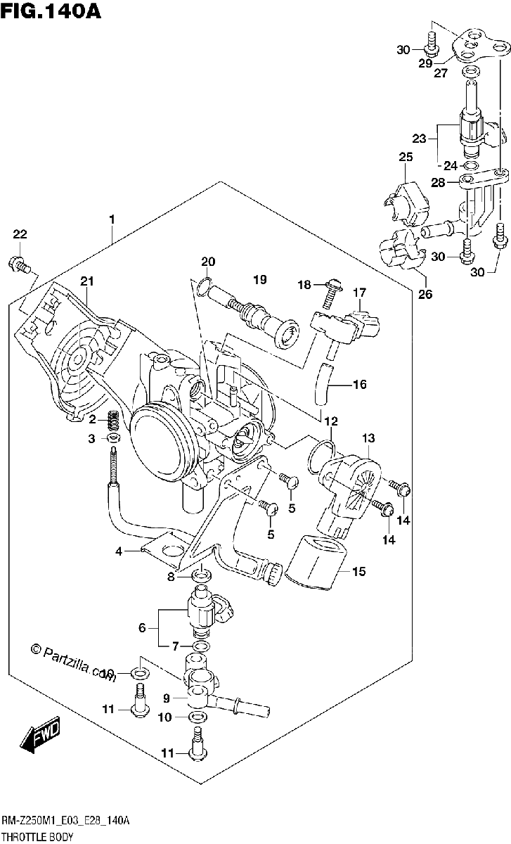 Diagrama de THROTTLE BODY