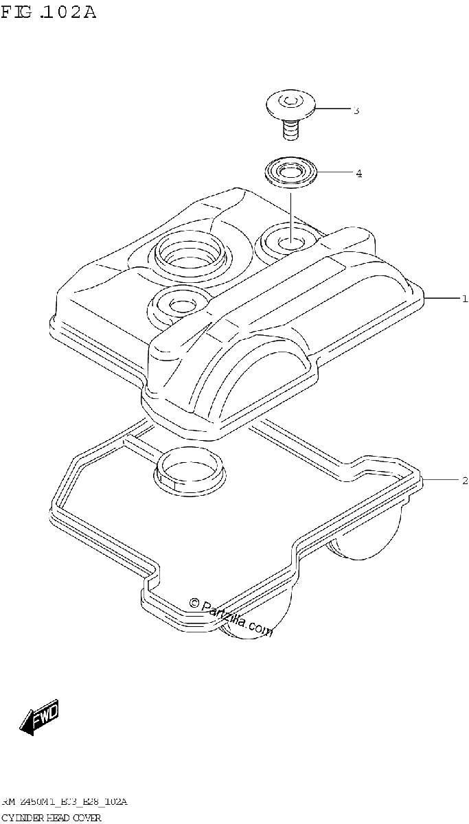 Diagrama de CYLINDER HEAD COVER