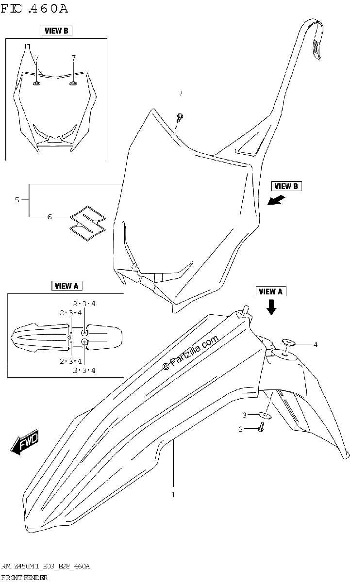 Diagrama de FRONT FENDER