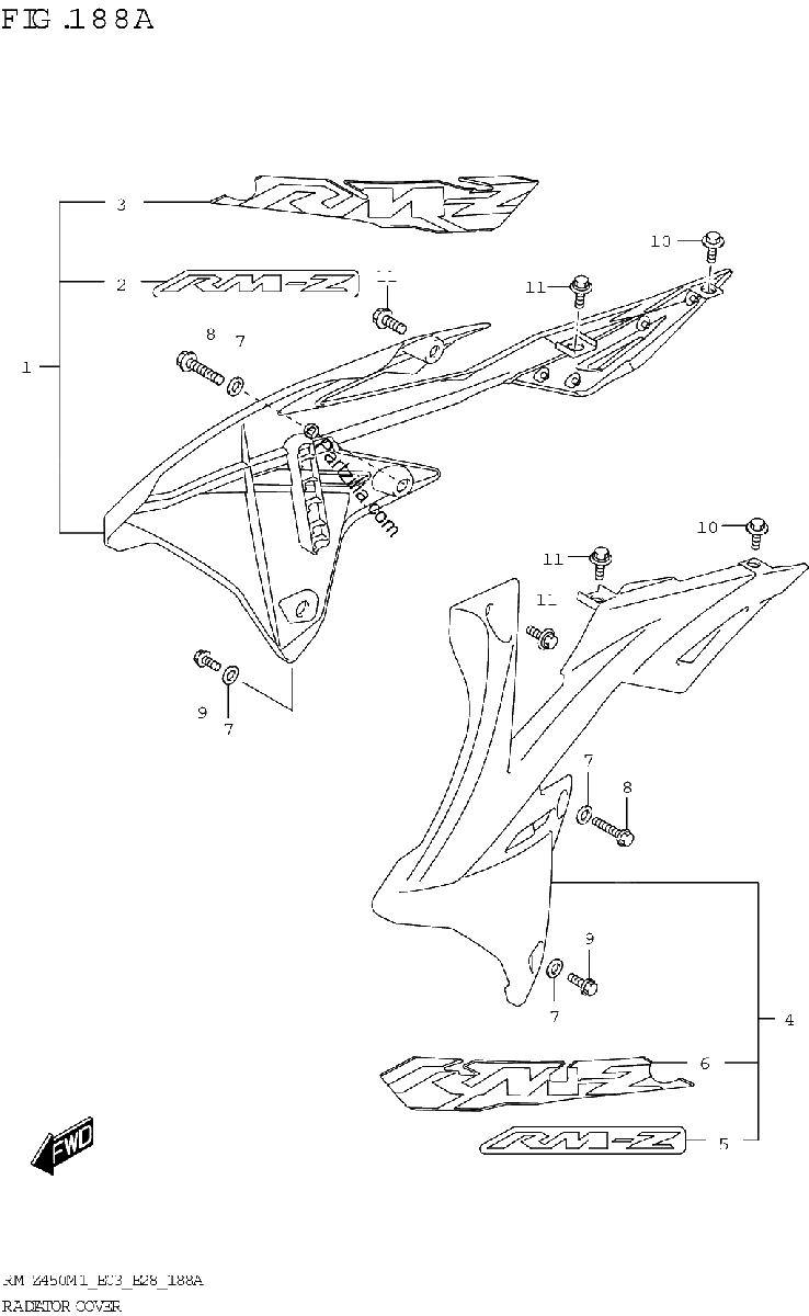 Diagrama de RADIATOR COVER