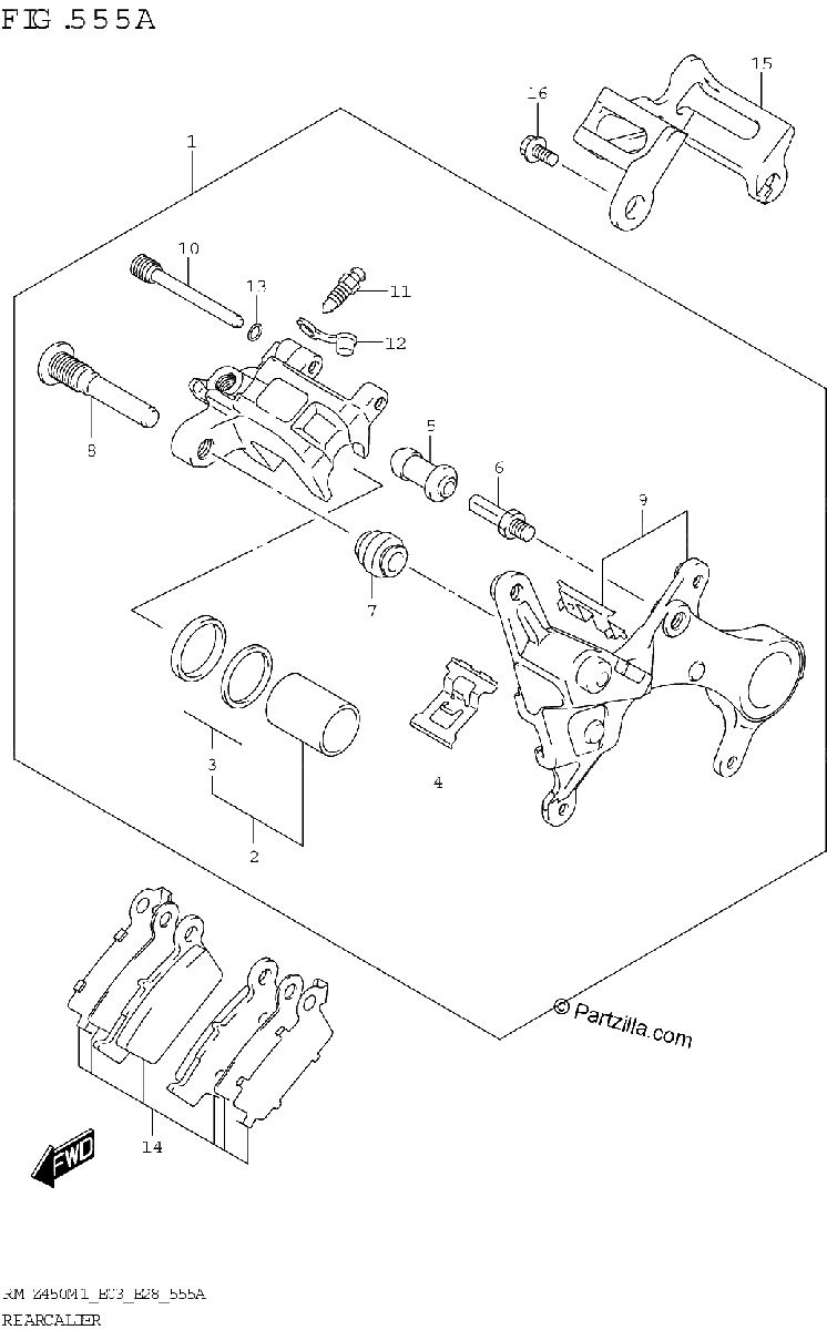 Diagrama de REAR CALIPER