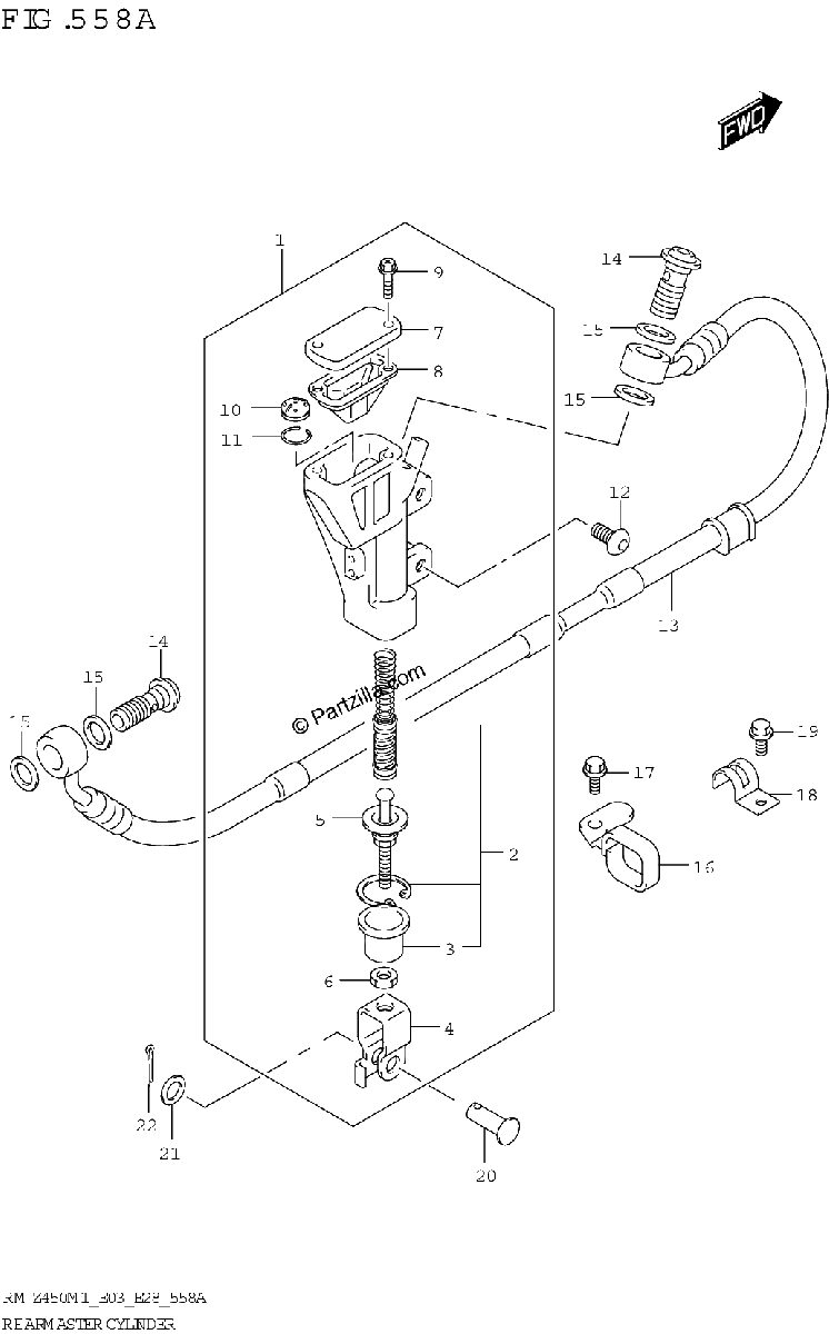 Diagrama de REAR MASTER CYLINDER