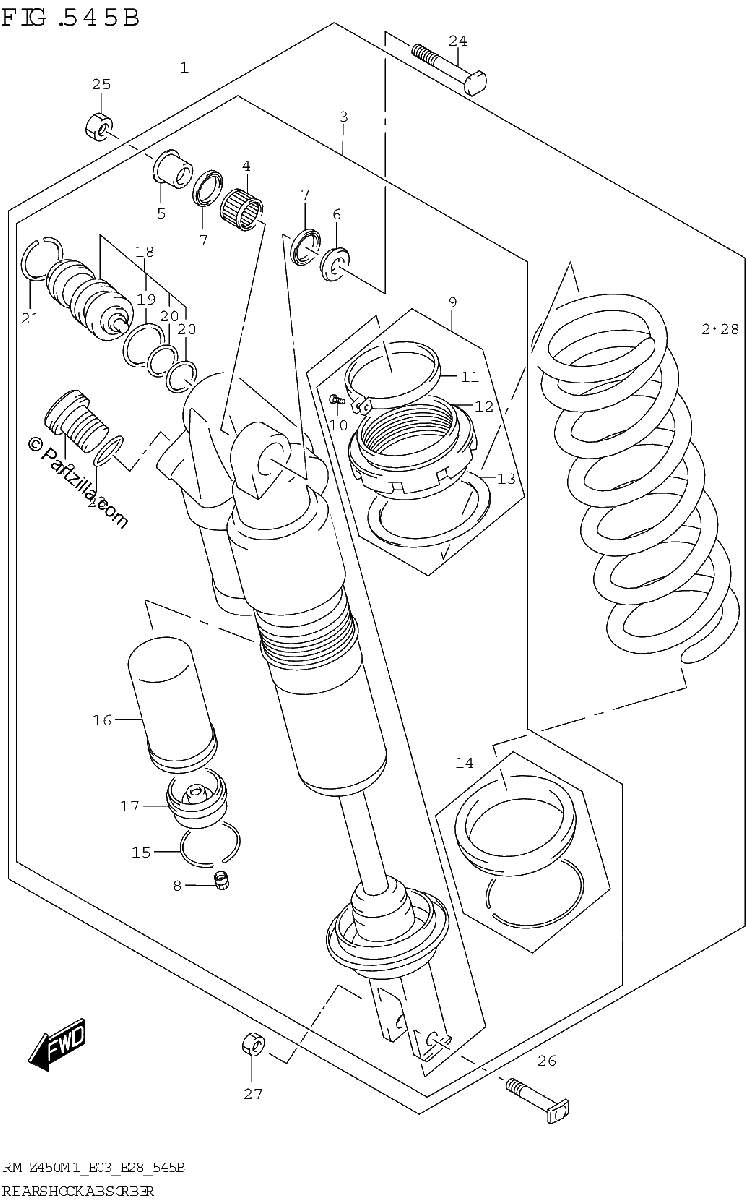 Diagrama de REAR SHOCK ABSORBER