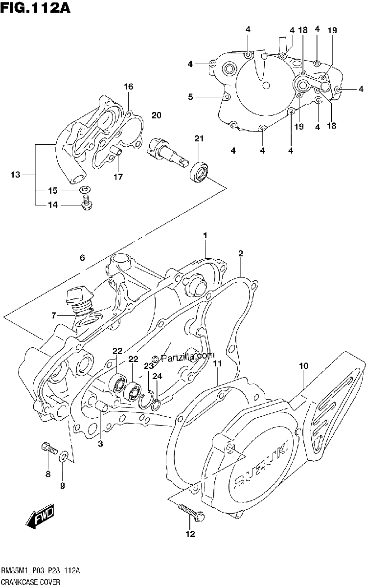 Diagrama de CRANKCASE COVER