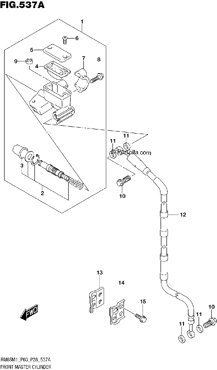 Diagrama de FRONT MASTER CYLINDER