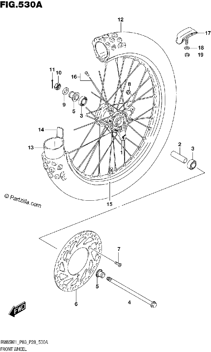 Diagrama de FRONT WHEEL