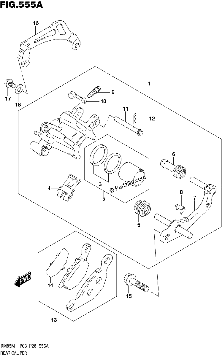 Diagrama de REAR CALIPER