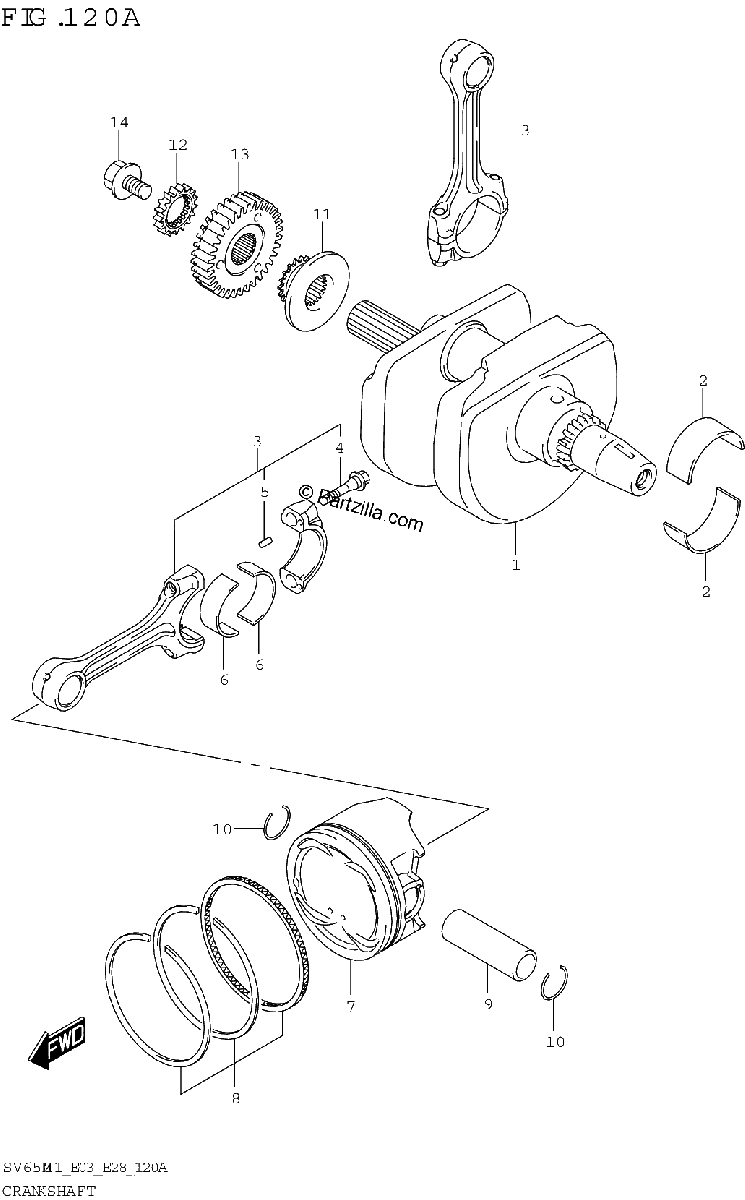 Diagrama de CRANKSHAFT