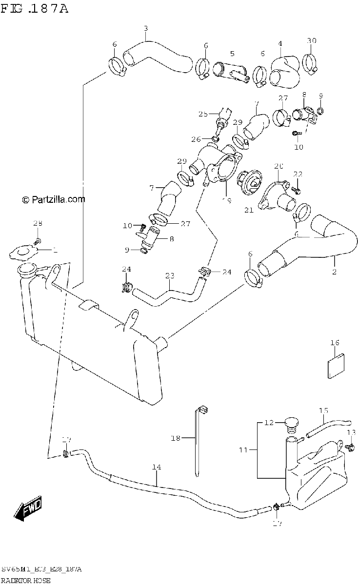 Diagrama de RADIATOR HOSE