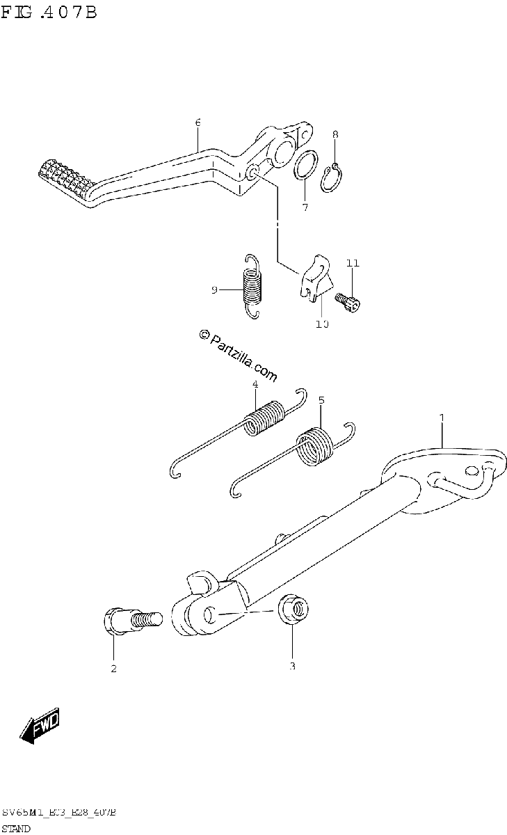 Diagrama de STAND SV650XA