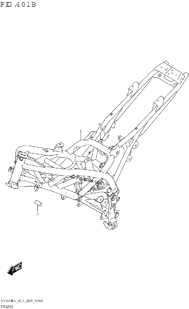 Diagrama de FRAME SV650XA