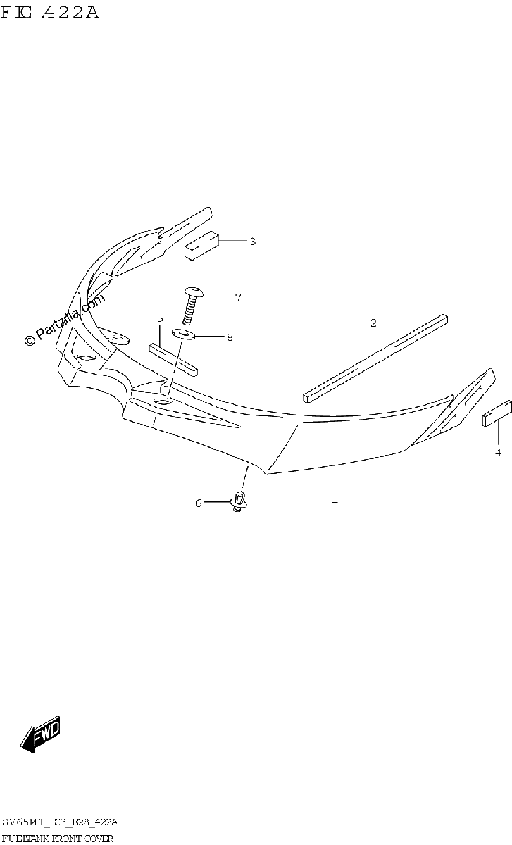 Diagrama de FUEL TANK FRONT COVER