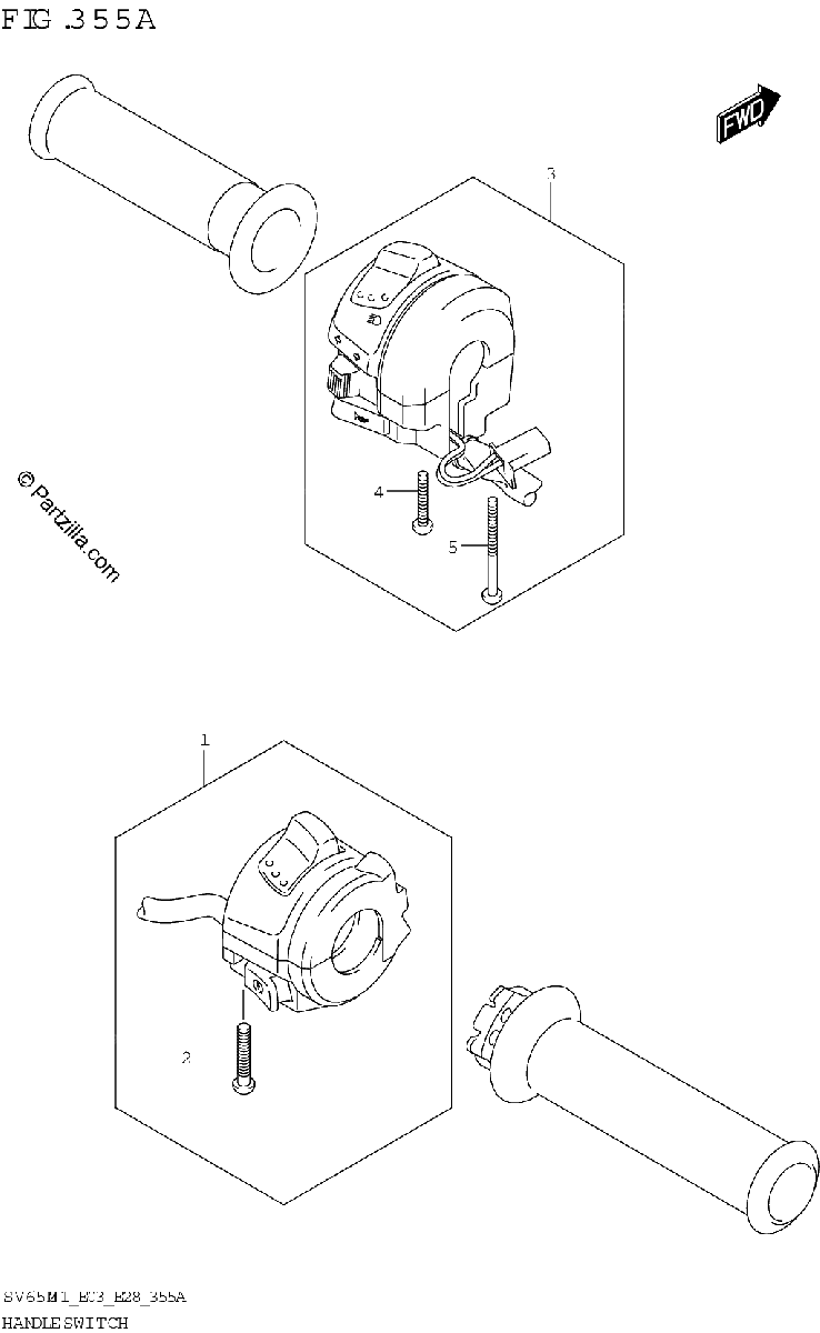 Diagrama de HANDLE SWITCH SV650 SV650A
