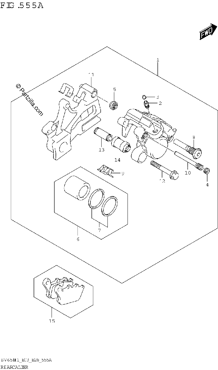 Diagrama de REAR CALIPER