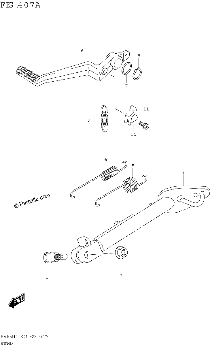 Diagrama de STAND SV650 SV650A