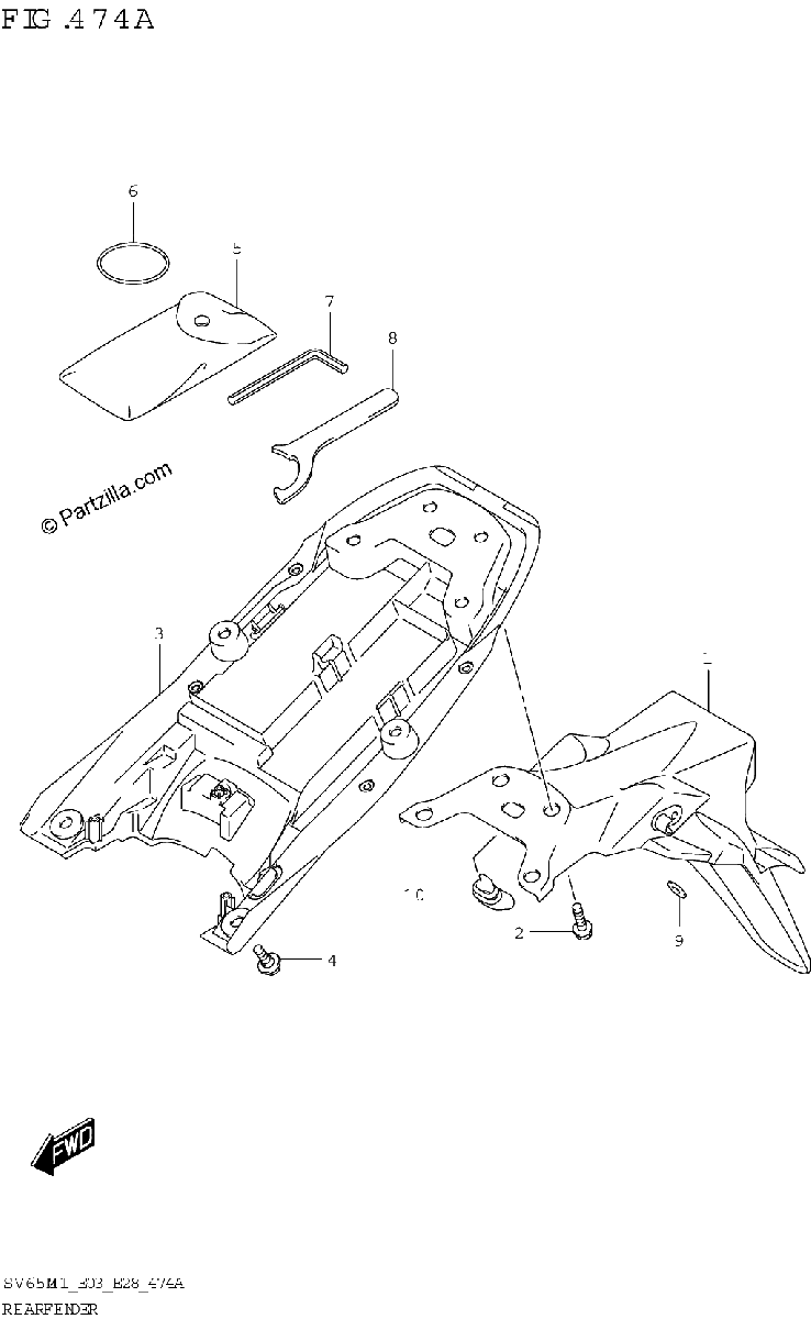Diagrama de REAR FENDER