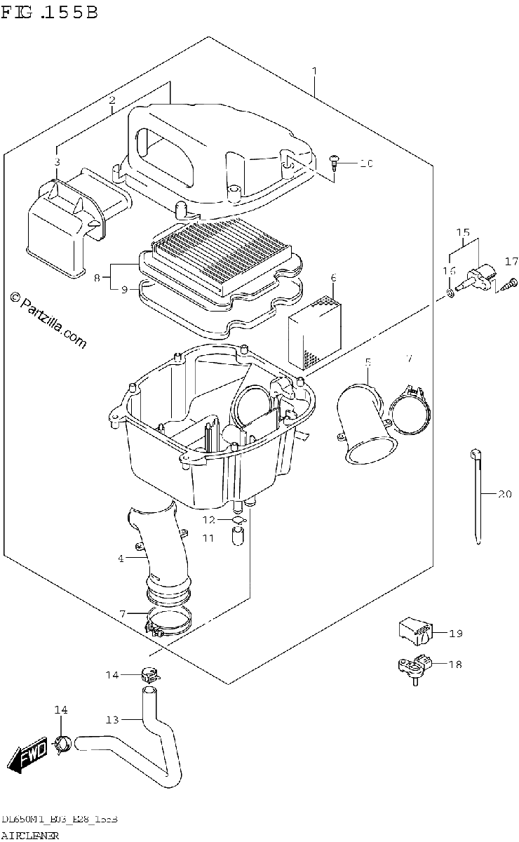 Diagrama de AIR CLEANER