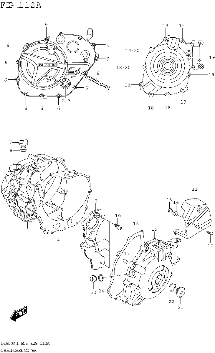 Diagrama de CRANKCASE COVER