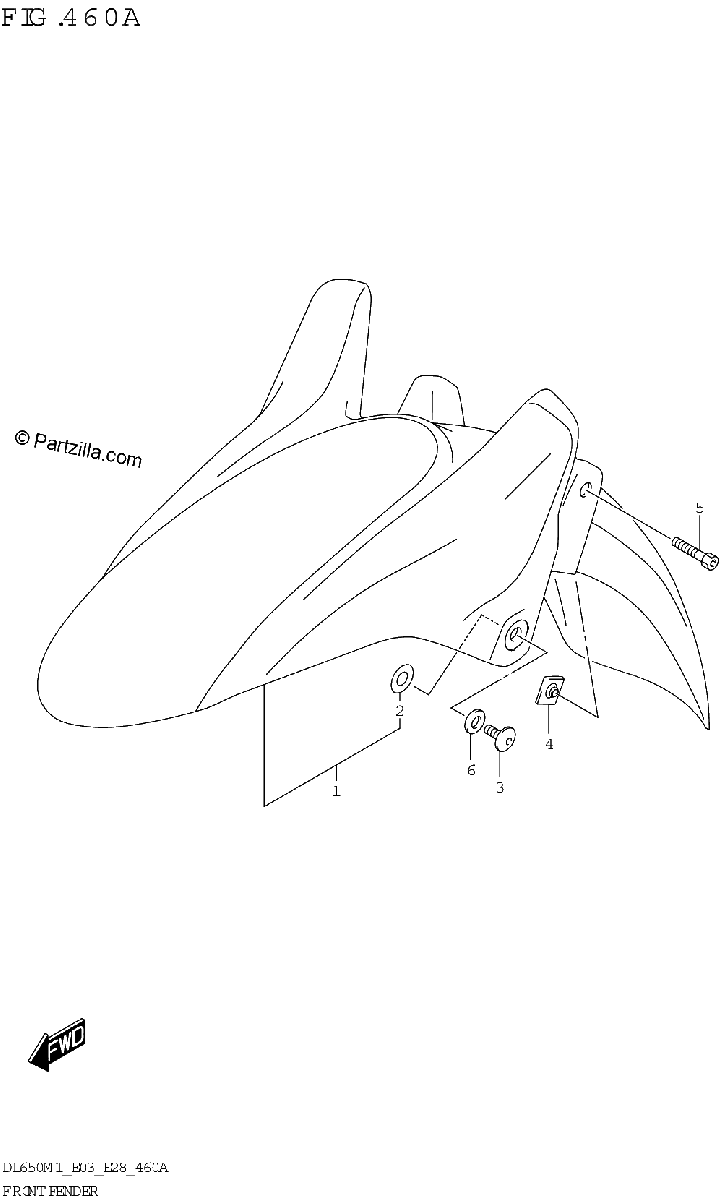 Diagrama de FRONT FENDER