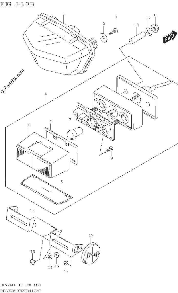 Diagrama de REAR COMBINATION LAMP
