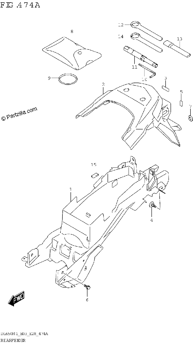 Diagrama de REAR FENDER