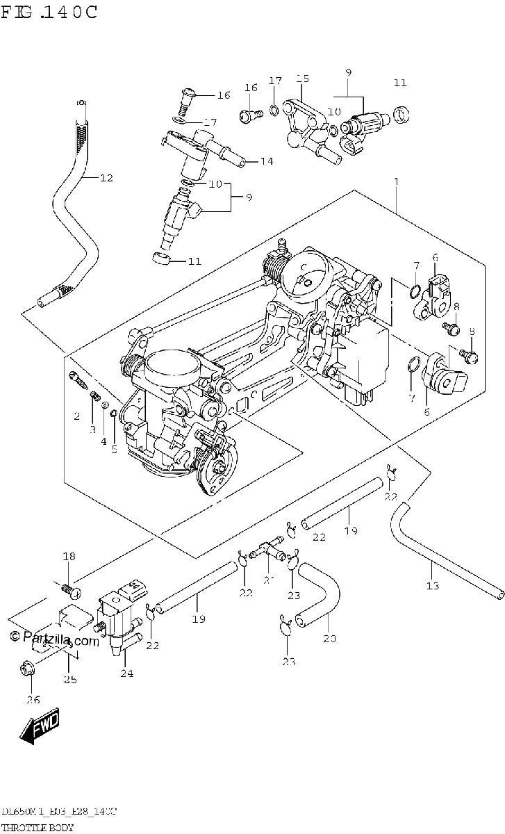 Diagrama de THROTTLE BODY E33