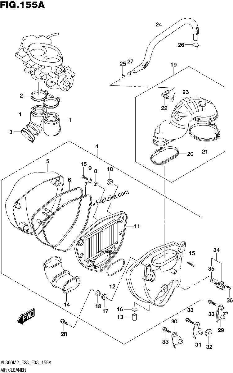 Diagrama de AIR CLEANER