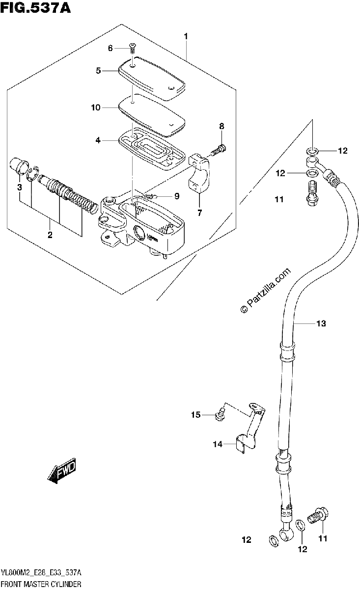 Diagrama de FRONT MASTER CYLINDER