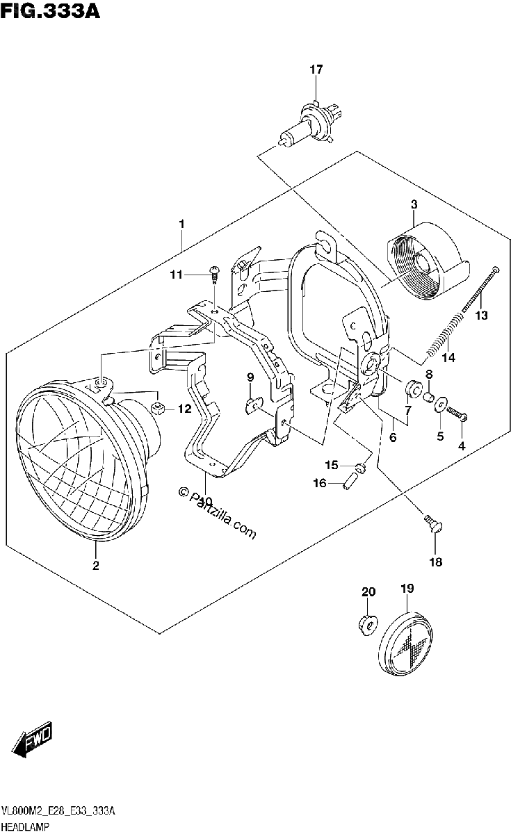 Diagrama de HEADLAMP