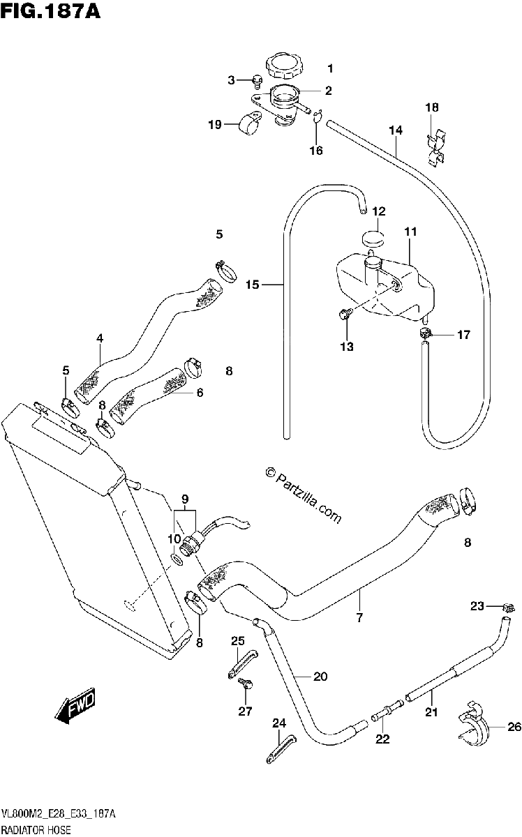 Diagrama de RADIATOR HOSE