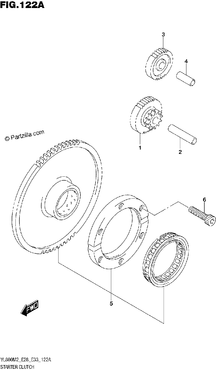 Diagrama de STARTER CLUTCH