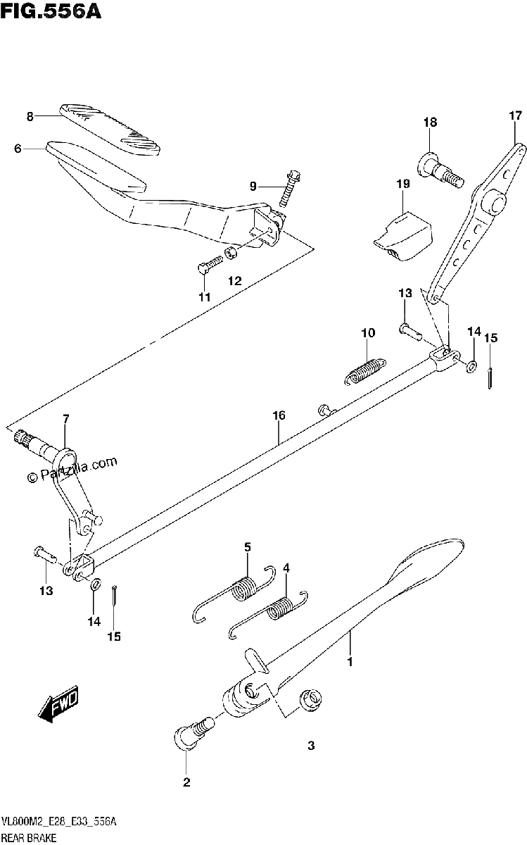 Diagrama de REAR BRAKE