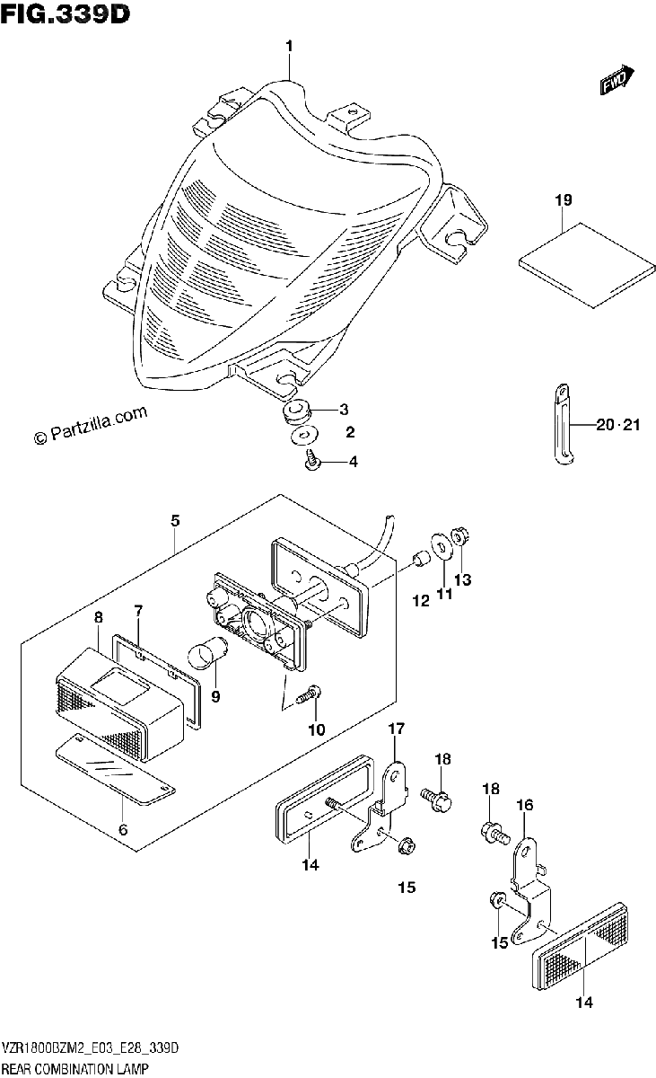 Diagrama de REAR COMBINATION LAMP
