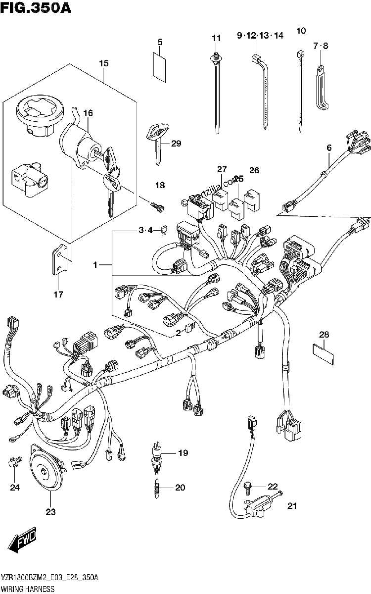 Diagrama de WIRING HARNESS E33