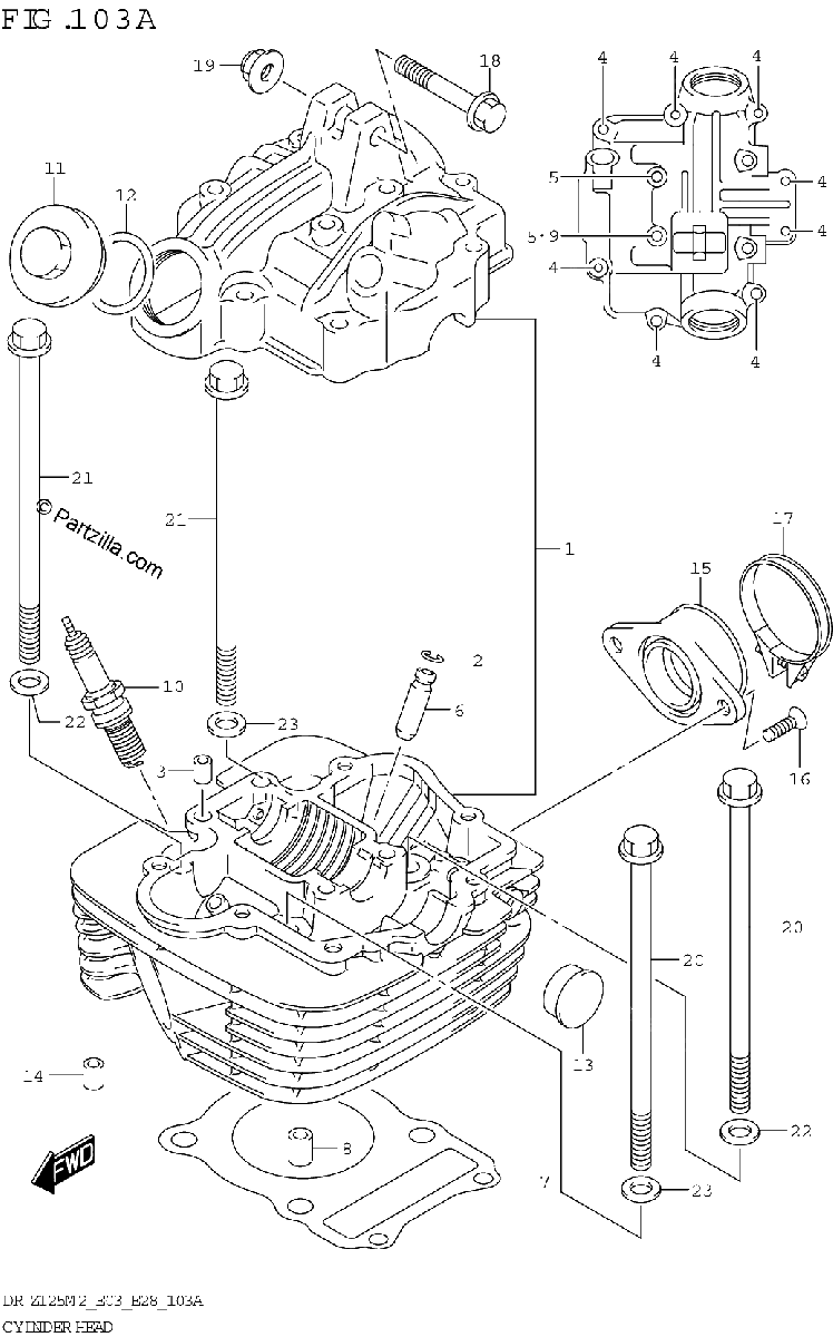 Diagrama de CYLINDER HEAD