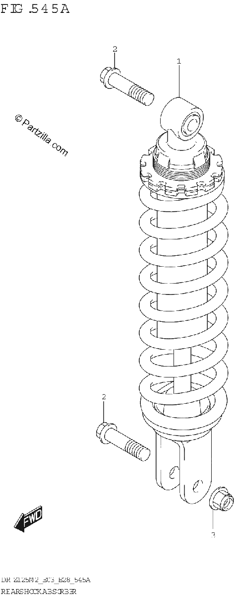 Diagrama de REAR SHOCK ABSORBER DR Z125 E28